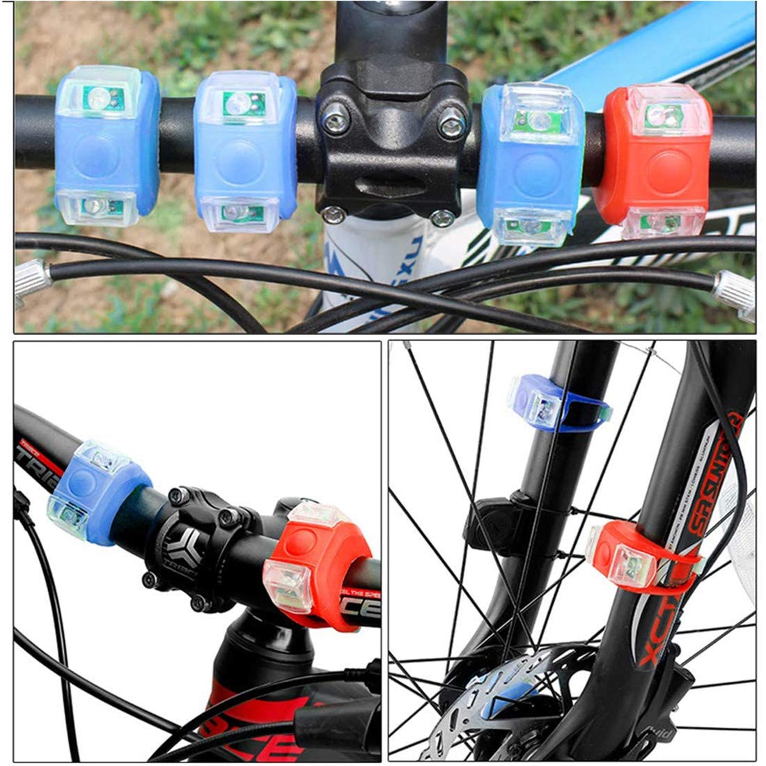 6 Luci Per Bicicletta Impermeabili - Anteriore E Posteriore Con 3 Modalità, Batterie Incluse - Foto 9