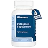 High Absorption Potassium Supplement for Muscle, Brain & Bone Health - No Additives High Potency Elemental Potassium Supplement is Made in USA (240 Capsules – 120 Servings)