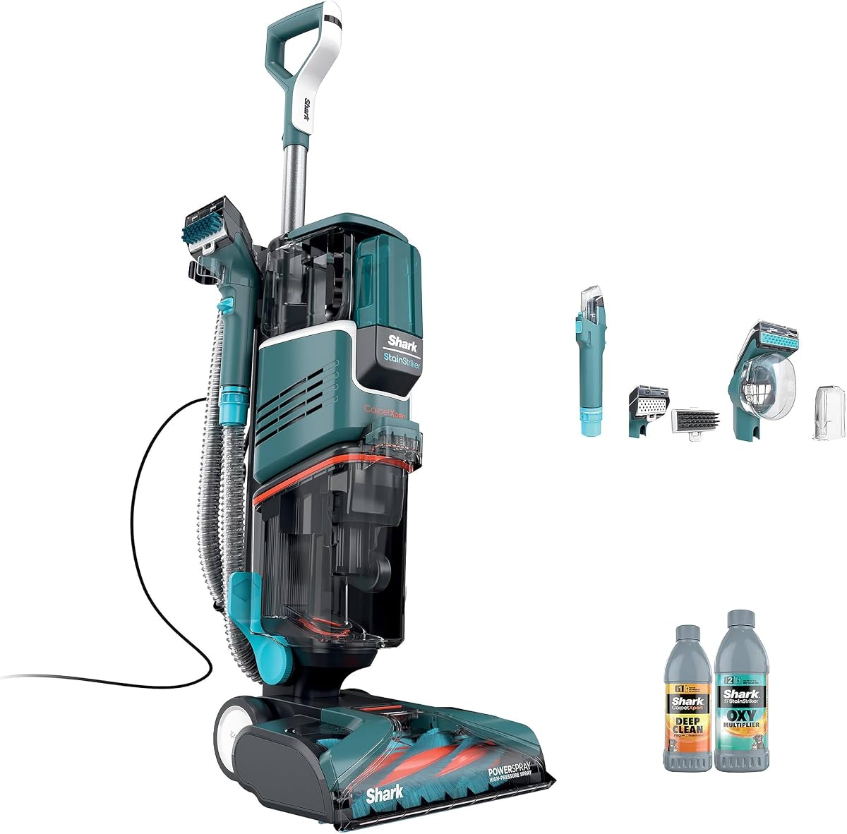 Shark R-EX205 CarpetXpert with Stainstriker Deep Carpet Cleaner, Teal - Certified Refurbished