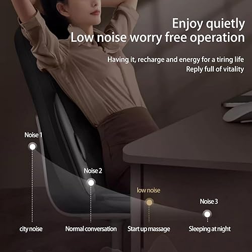 Miniatura 6 de Masajeador de cuello y espalda con calor, almohadilla de silla masajeadora Shiatsu con nodos de amasamiento profundo, masajeador de asiento