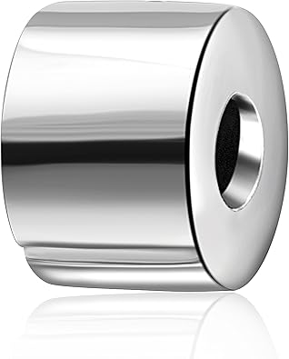 Round Clip Charms Authentic 925 Sterling Silver Clip Lock Stopper Beads for European Bracelet