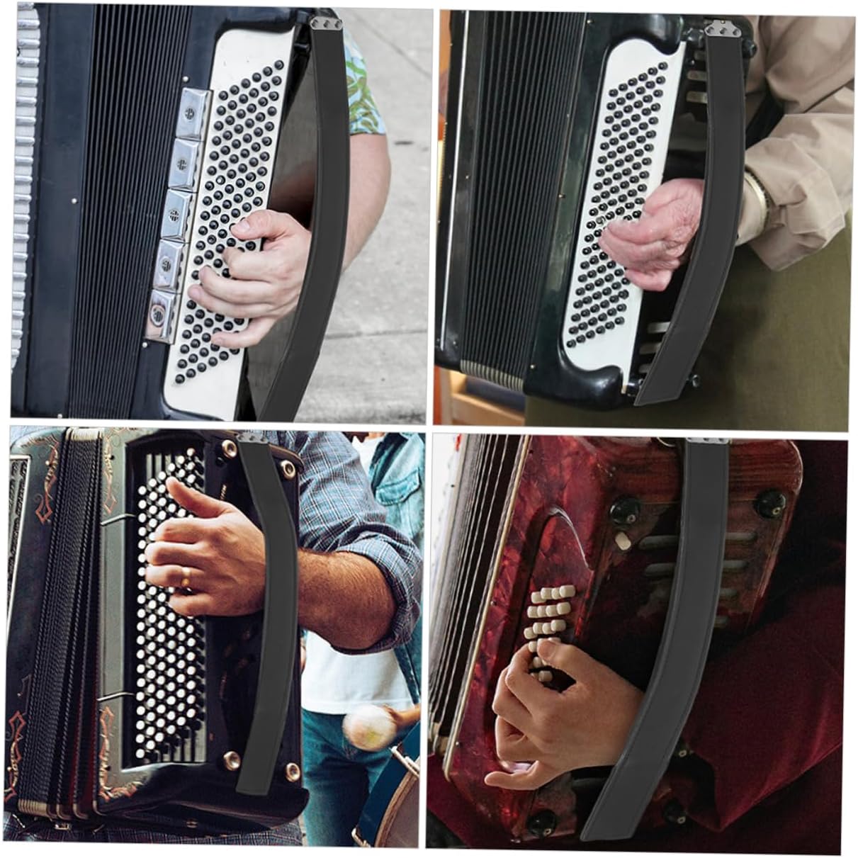 ibasenice 4pcs Left-hand Accordion Bass Strap Thickened Genuine Belt for Comfort Durability Easy Installation for Bass Accordion Players Suitable for Models