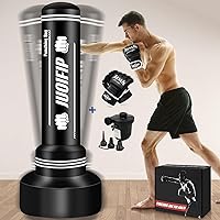 YORWHIN 70" Freestanding Heavy Punching Bag with Stand, Boxing Gloves & Electric Pump - MMA Boxing Kickboxing Training for Adults Teens