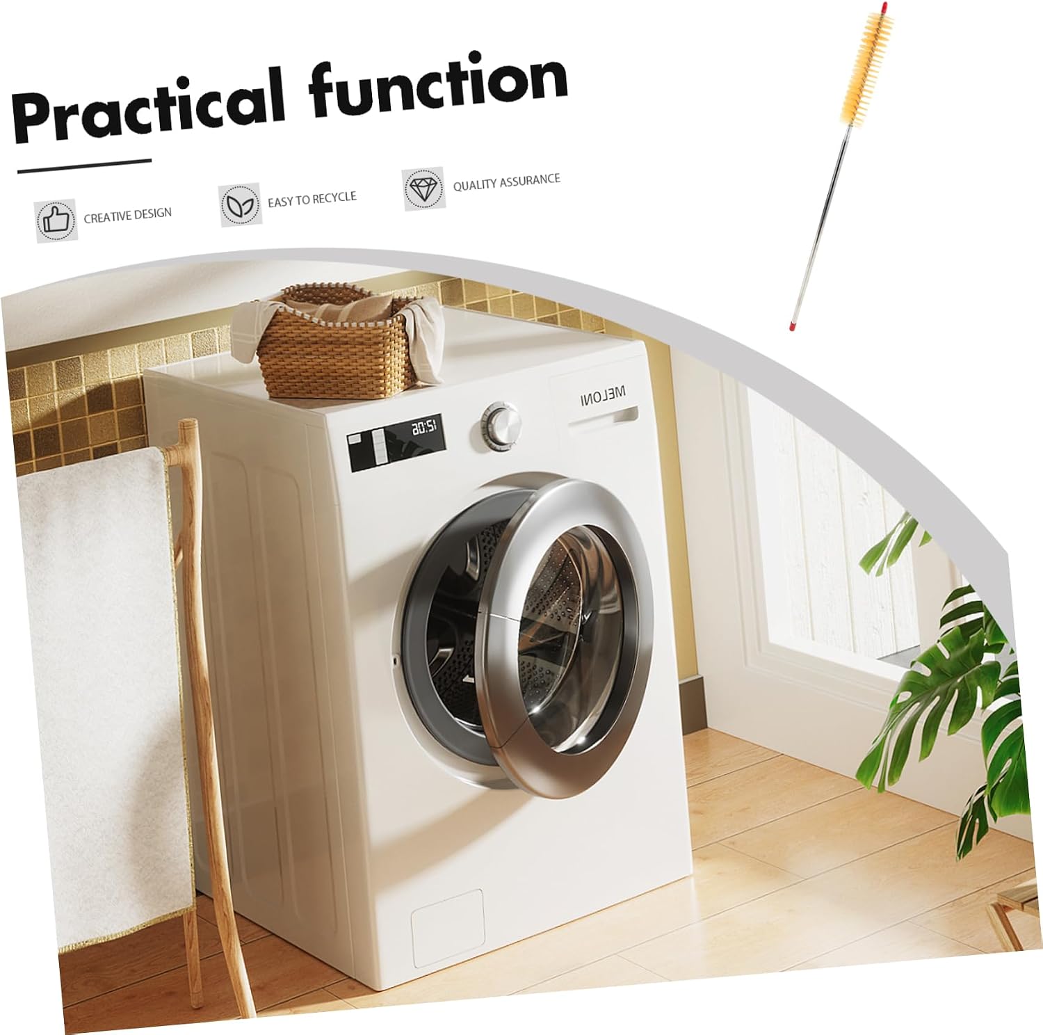 Robust Cleaning Brush for Air Conditioner Washer Tubing Dryer Vent Refrigerator Fridge Duct Cleaning