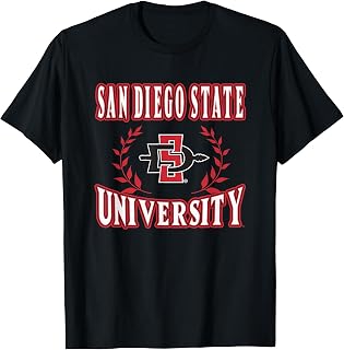 San Diego State Aztecs Laurels Black Officially Licensed T-Shirt