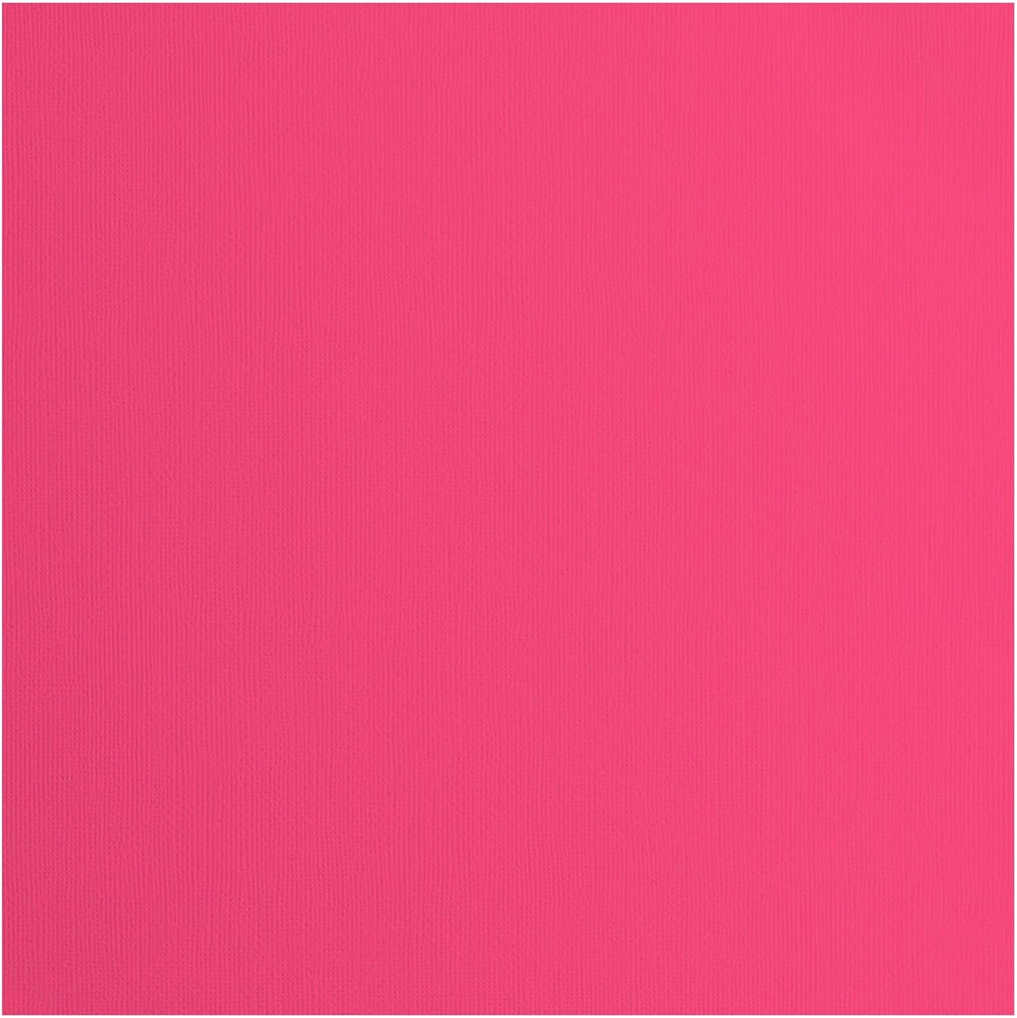 Vaessen-Creative Florence Textured Cardstock, Cupid Pink, 216 Grams, 12x12 inches, 20 Sheets, for Scrapbooking, Card Making, Die Cutting and Other Paper Crafts, 30.5x30.5cm