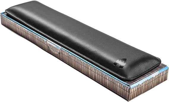Bailey Full Size by Castle - Leather Ergonomic Computer Wrist Rest Pad for Keyboards with Around 104 Keys - Firm Keyboard Wrist Support for Typists, Gaming, and Heavy Office Use (Nightfall, Full Size)