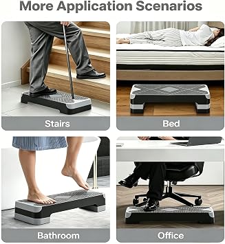 3-Level Adjustable Aerobic Step Platform 10/15/20cm, Non-Slip Fitness Stepper 250KG Load, Home Gym Exercise Step Board for Cardio, Yoga, Workout, Multi-Use Home Office Stepper