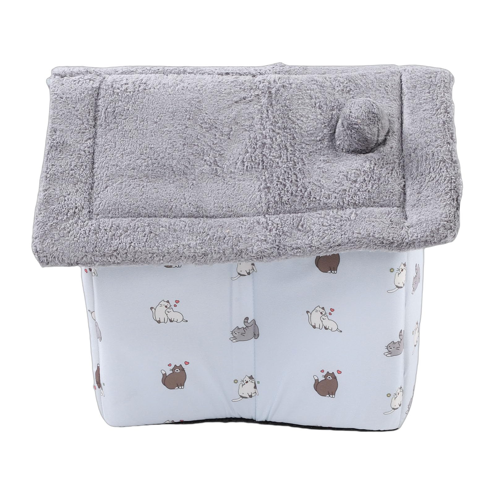 Cuccia Chiusa per Gatti da Interno, Tenda Calda per Grotta per Animali Domestici con Cuscino Lavabile Rimovibile, Accogliente Rifugio per Gatti e Cani di Piccola Taglia, 14,96x14,17x14,17