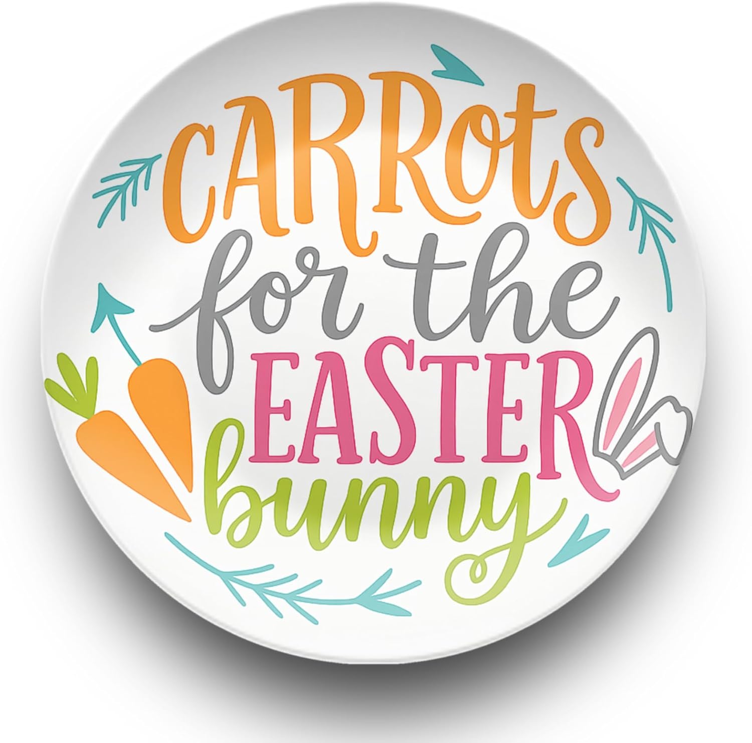 Carrots For the Easter Bunny Unbreakable BPA Free Plastic Resin Plate