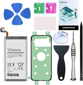 for S8 Plus Battery Replacement Kits Compatible with Samsung Galaxy S8 Plus SM-G955U All Models with Adhesive, Installation Manual and Repair Tool Kits