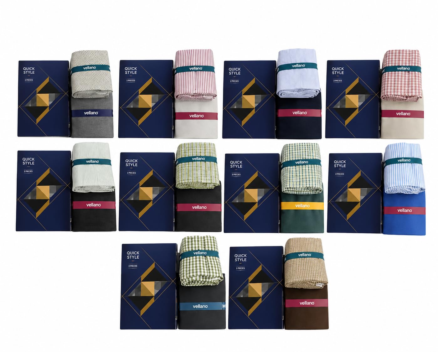 vellano Trouser Shirt Fabric Combo Box (Unstitched, All Weather, Premium Italian Fabric) Pack of 10-picture-49