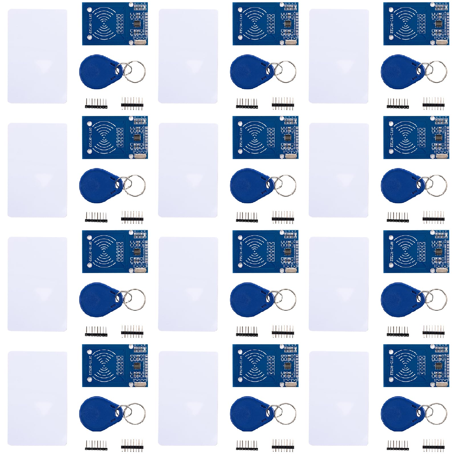 Mifare RC522 - Kit RFID, con tarjetas S50, llaveros | Chip MFRC522, 3.3V, interfaz SPI, compatible con Arduino y Raspberry Pi