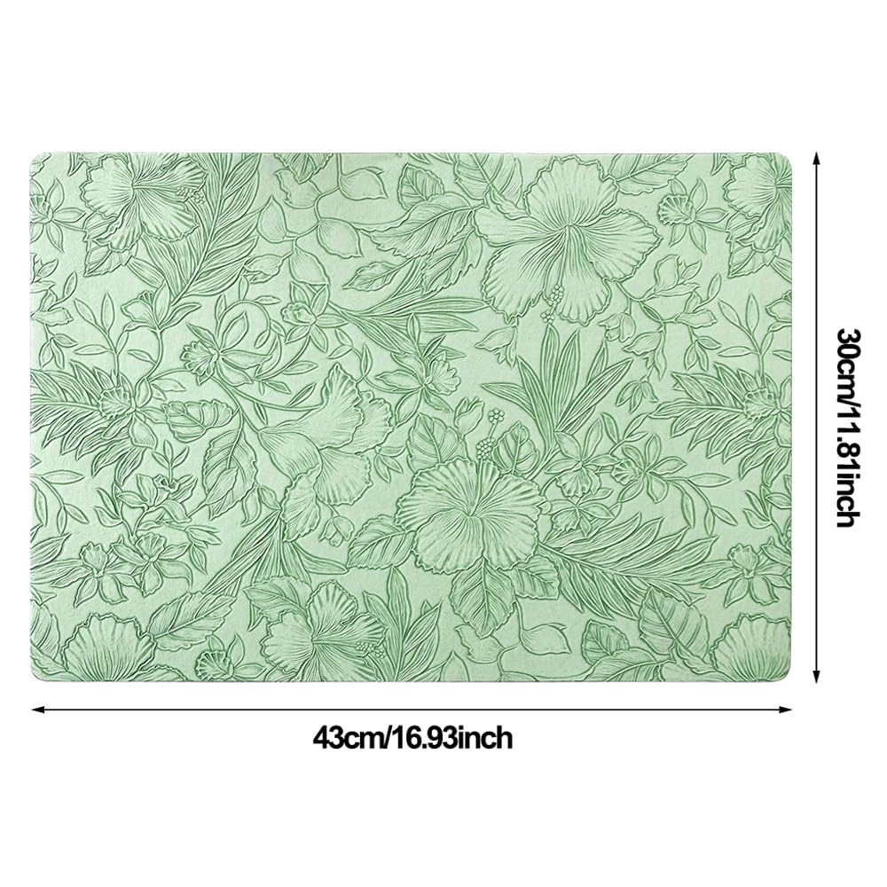 Manteles individuales rectangulares de cuero grueso, resistentes al calor, lavables, resistentes al aceite y al agua, antideslizantes, para cocina, café, comedor, juego de 6