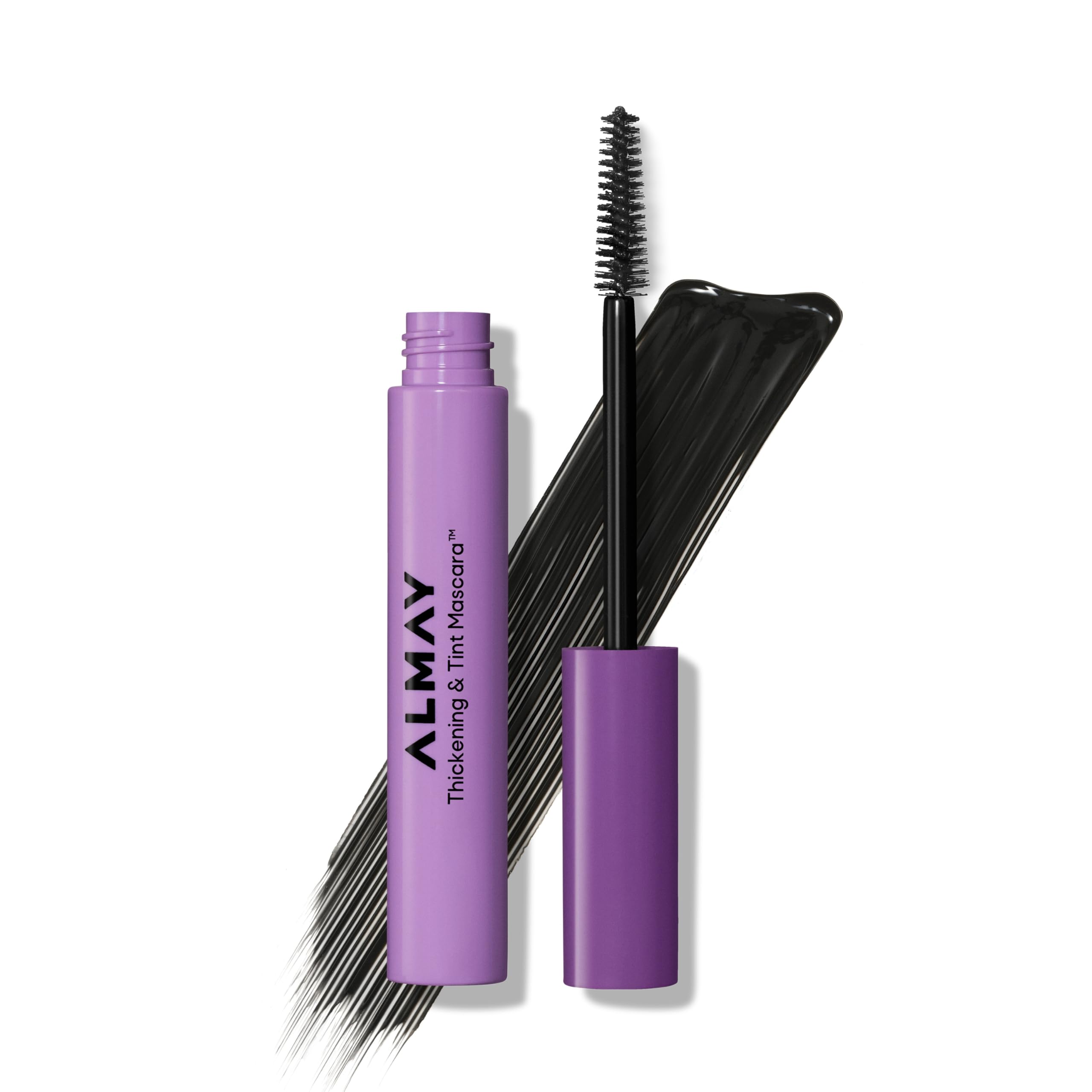 Almay Thickening & Tint Mascara, Instant Soft Full Volume, Conditions & Darkens Natural Lashes Over Time, No Flaking or Clumping, 402 Black, 0.28 fl oz