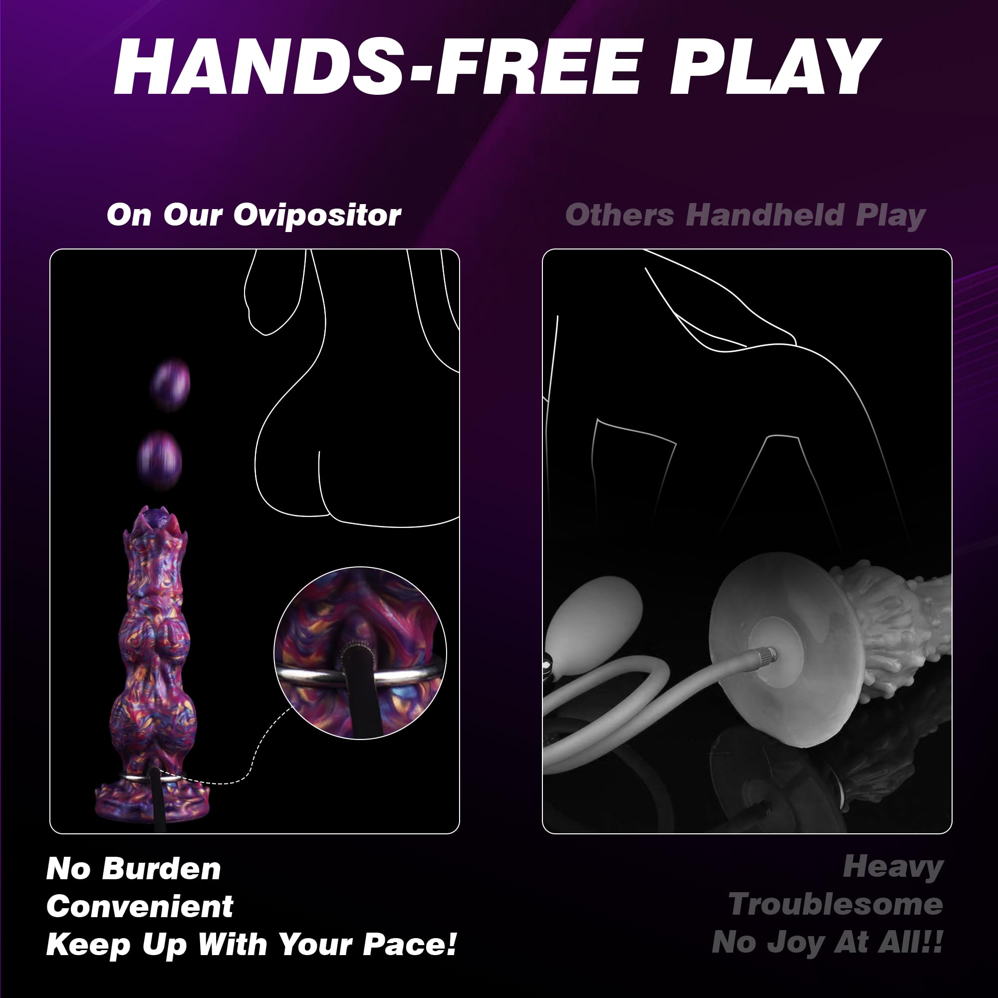 10" Monster Dildo Huge Thick Ovipositor Dildo with 4 Eggs, Big Fantasy Anal Dildos Horse Knot Dragon Dildos with Inflatable Pump, Dog Sex Toy with Strong Suction Cup, Adult Toys for Women Men