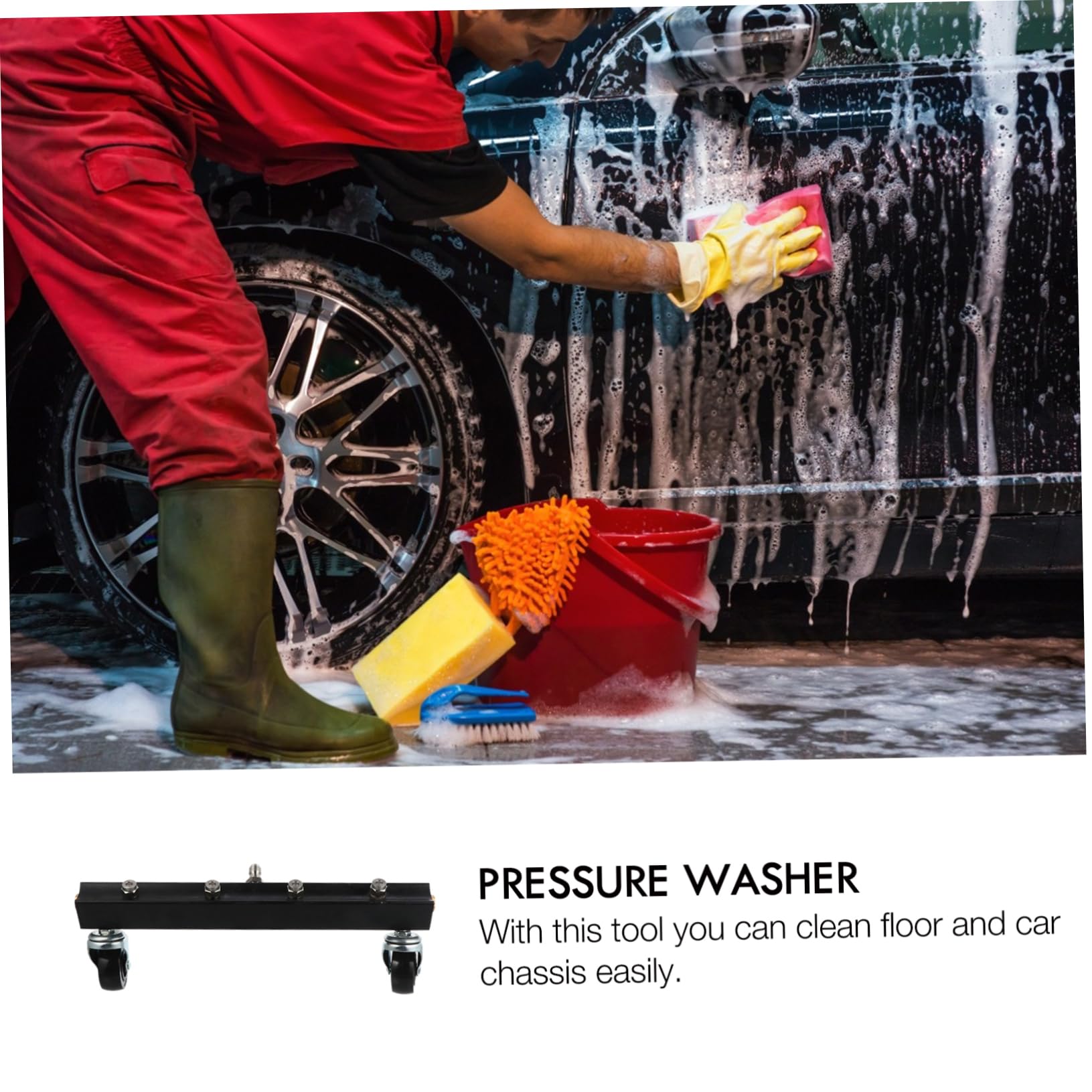 Cepillo De Lavado De Chasis Fácil De Limpiar Material Duradero Adecuado para Todo Tipo De Vehículos