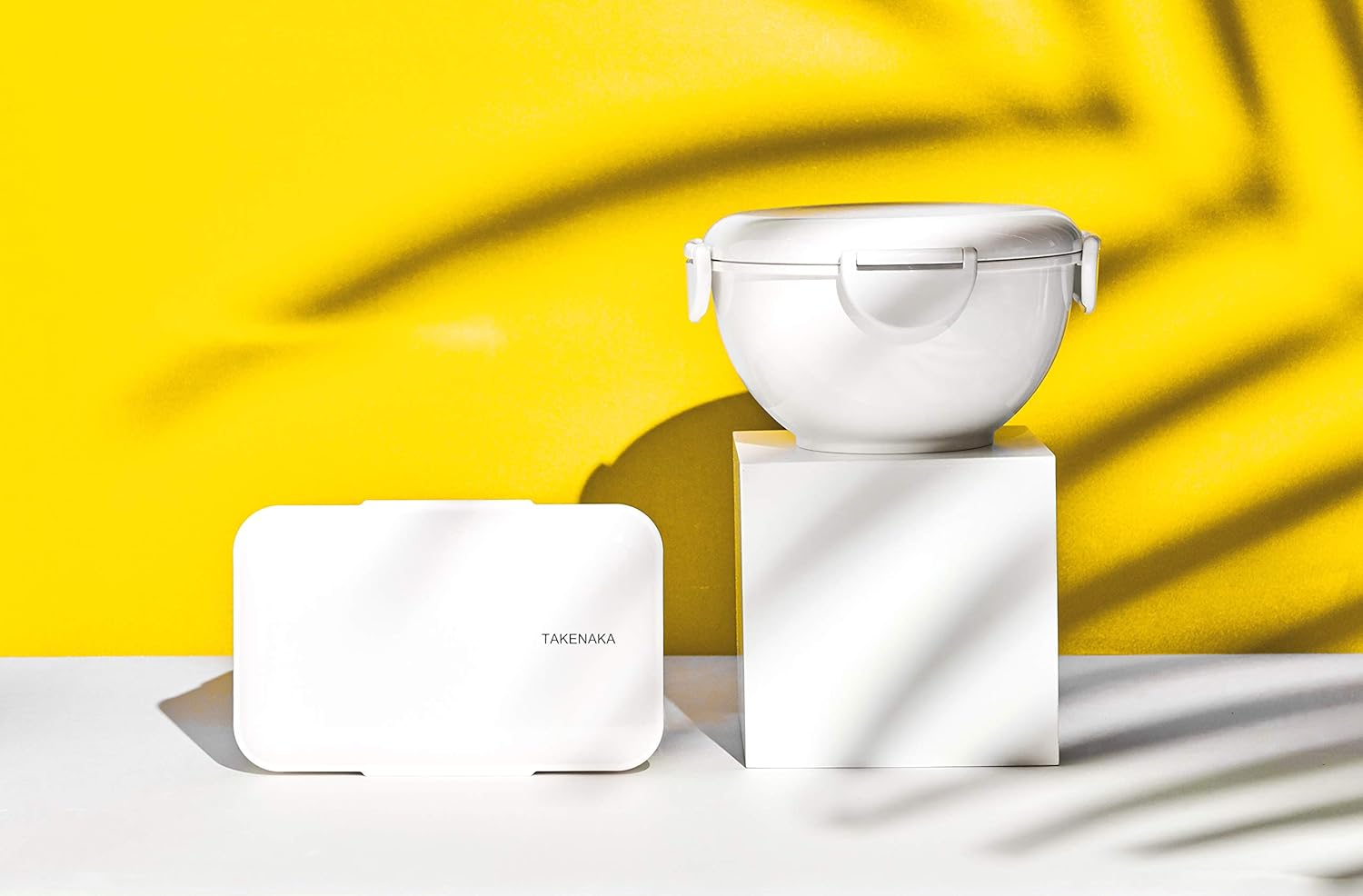 TAKENAKA Bento Bowl for perfect lunch, Eco-Friendly Lunch Box Made in Japan, Recycle Plastic Bottle, Microwave and Dishwasher Safe, Bento Box (Coconut White)