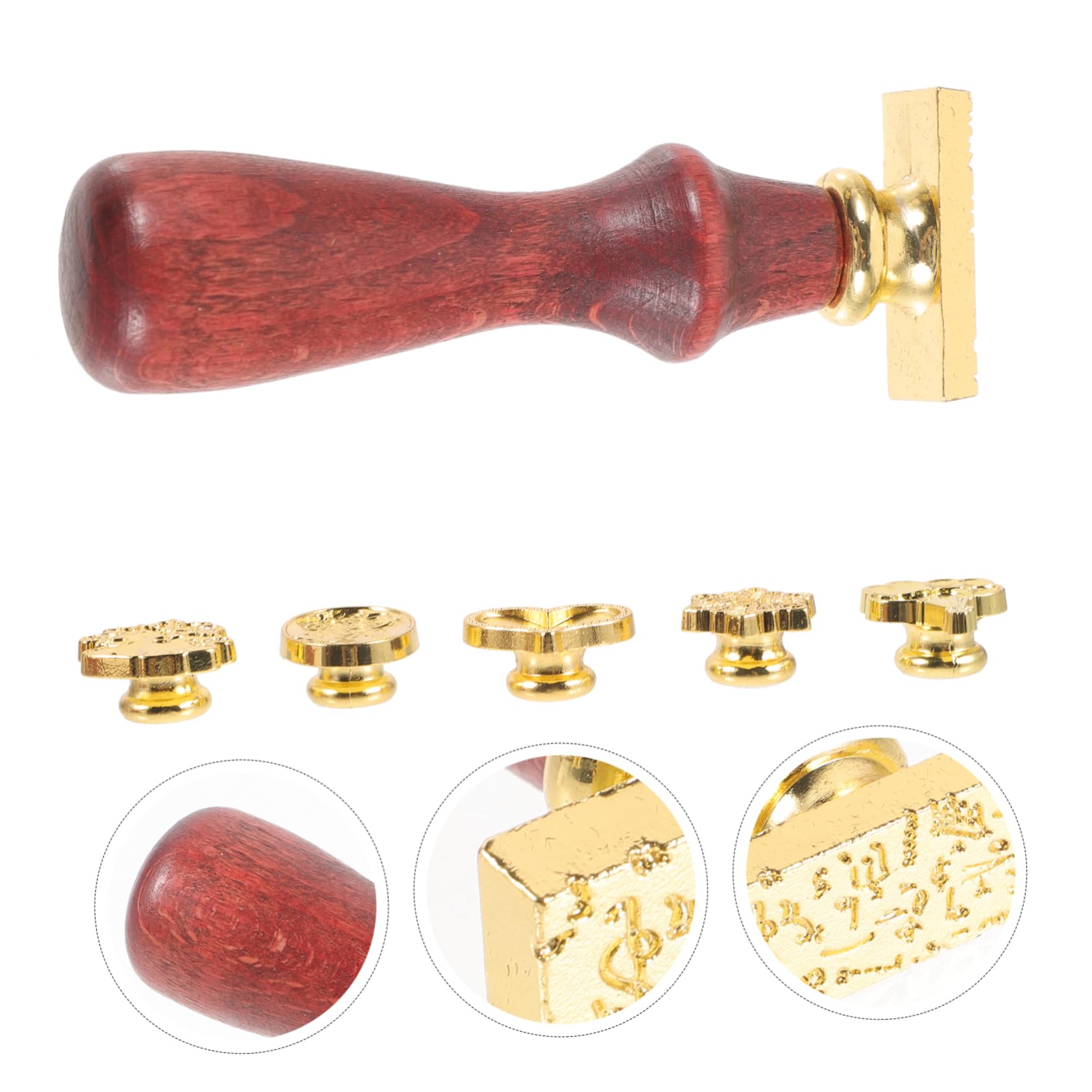 STOBOK 2sätze Kit Für Feuerlackstempel Mit Holzgriff Vintage Wachssiegel-stempelset Für Einladungen Umschläge Karten Und Kreative Bastelarbeiten Geeignet Für Feiern Und Besondere