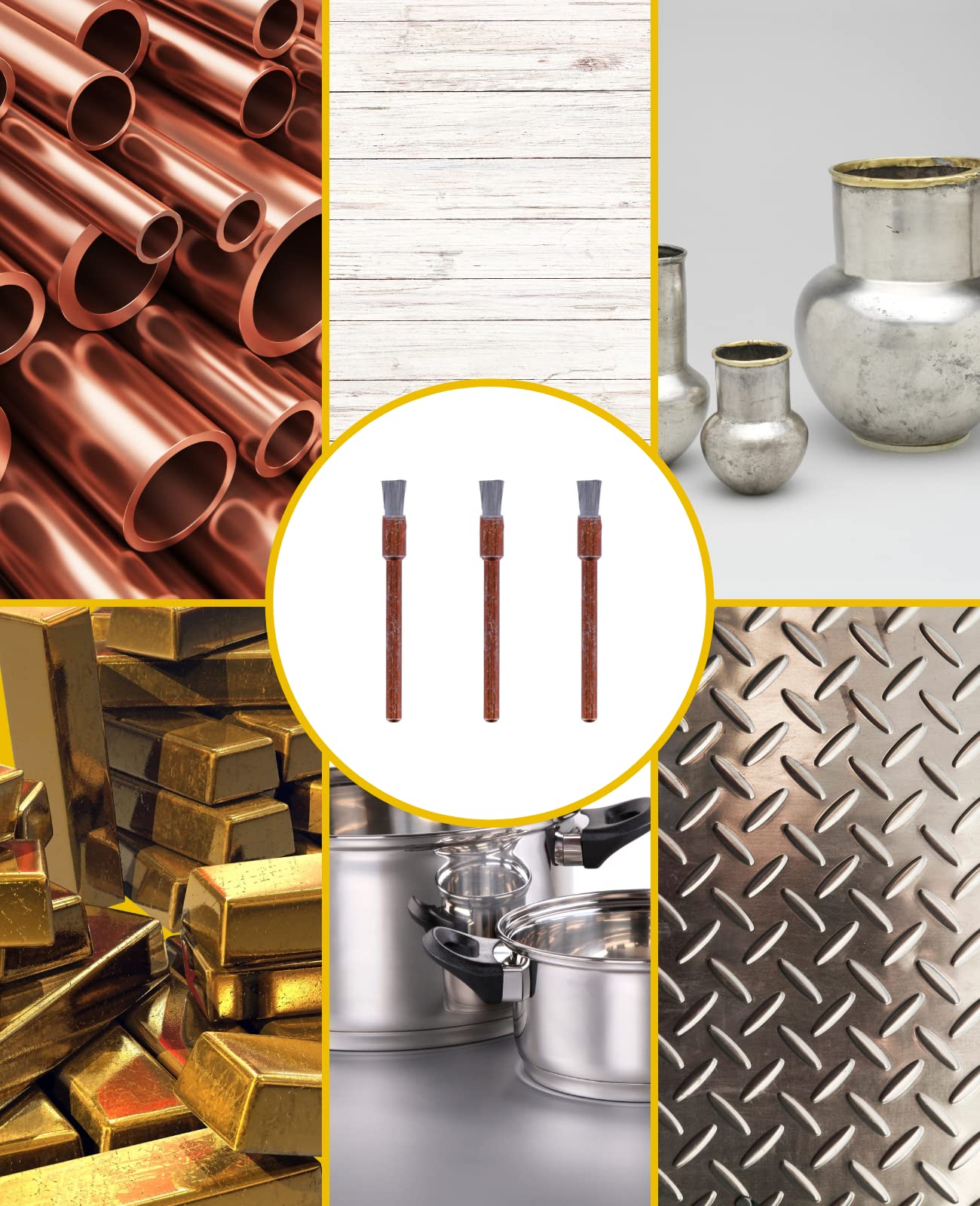 Set Spazzole In Acciaio Inox Dremel 532 - Per Pulizia Metalli - 3 Pezzi Da 3,2mm - Per Utensili Dremel - Foto 6