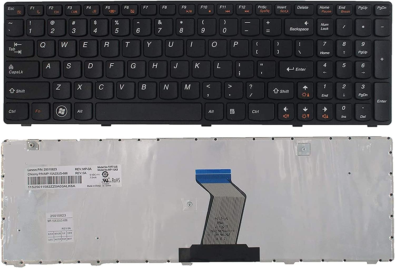 4d Laptop Keyboard for Lenovo G560 G560A G565A G560L US Series (B011RW7R82) Amazon Price History, Amazon Price Tracker