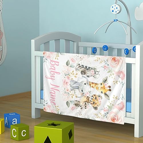 Miniatura 165 de Manta de bebé personalizada con nombre, mantas de bebé de elefante personalizadas para niñas, regalos de bebé, productos para bebés, mantas súper