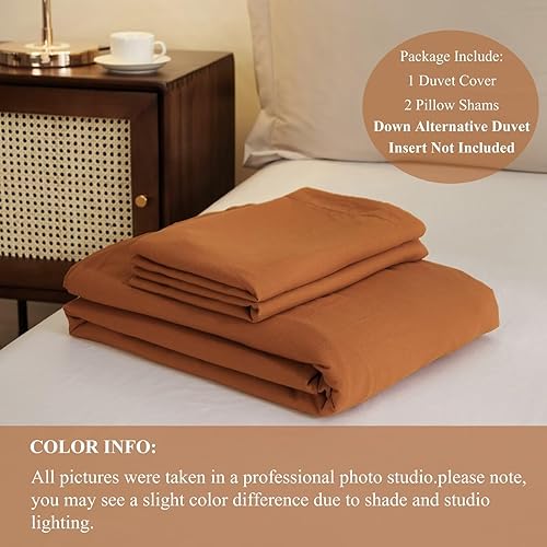 Miniatura 7 de VClife juego de funda de edredón de algodón de tamaño king, con patrón floral, ropa de cama ultrasuave y ligera, para niños, adolescentes y adultos