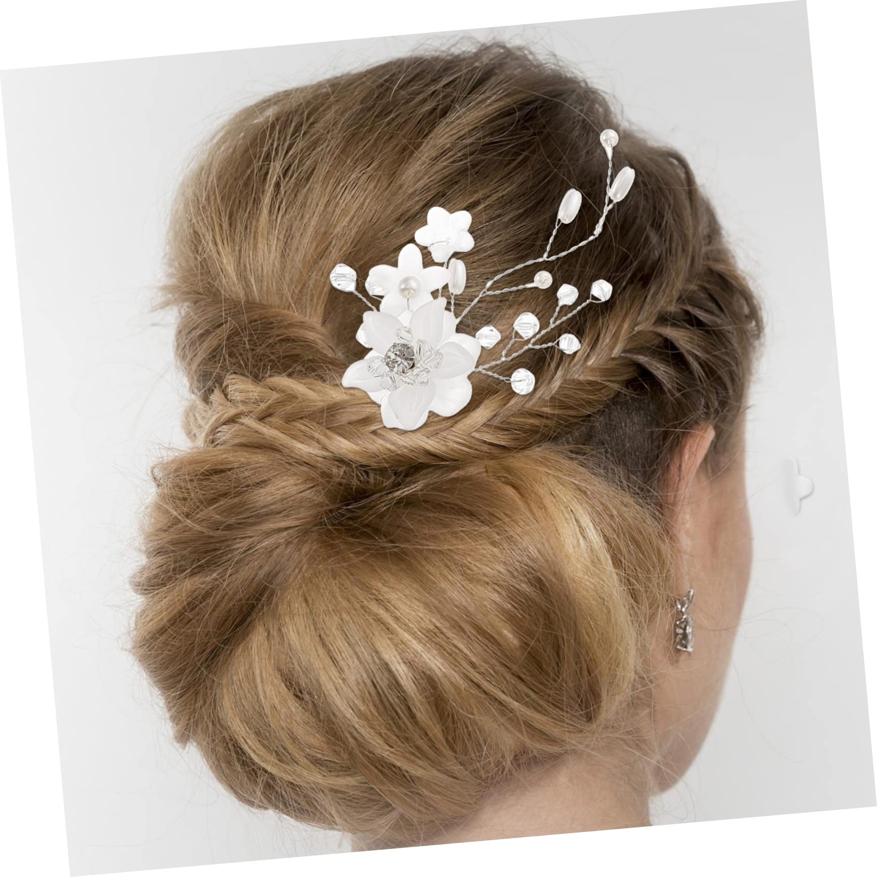 Healeved Stk Braut Hochzeit Tiara Haarkamm Hochzeit Brautjungfer Haarspange Hochzeit Haarspange Perle Haarnadel Haarschmuck Für Die Braut Kopfschmuck Für Die Braut Brauthaar Acryl