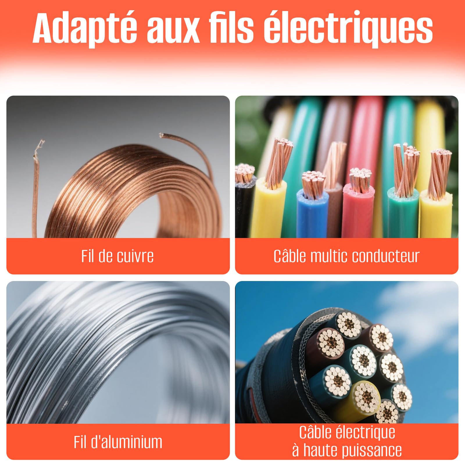 Machine à dénuder les câbles, à dénuder les câbles avec 6 canaux et 5 lames, machine manuelle à dénuder les câbles, Φ 3–17 mm, machine à dénuder les câbles pour couper les déchets de dénudage