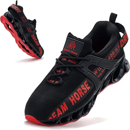 Amazon.com: DREAM HORSE Zapatos de punta de acero para hombre,  indestructibles, ligeros, a la moda, para el trabajo, zapatos de seguridad  sin cordones, a prueba de pinchazos, cómodos para el trabajo :