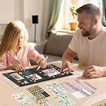 Album de photos de scrapbook, DIY 8 x 8 Inch Couverture rigide Kraft Blank Paper scrapbooking fournitures, 40 Pages avec 6 Stylos en métal Récipient de mémoire Livre pour anniversaire mariage de famille (Noir, 8 1 cm 40 Pages