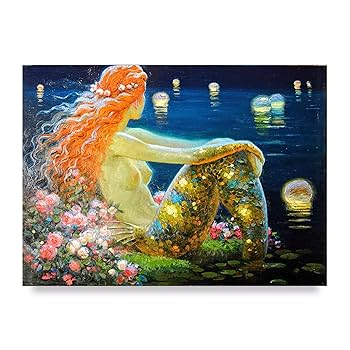 Amazon.co.jp: 美しい人魚 - キャンバスプリントウォールアート