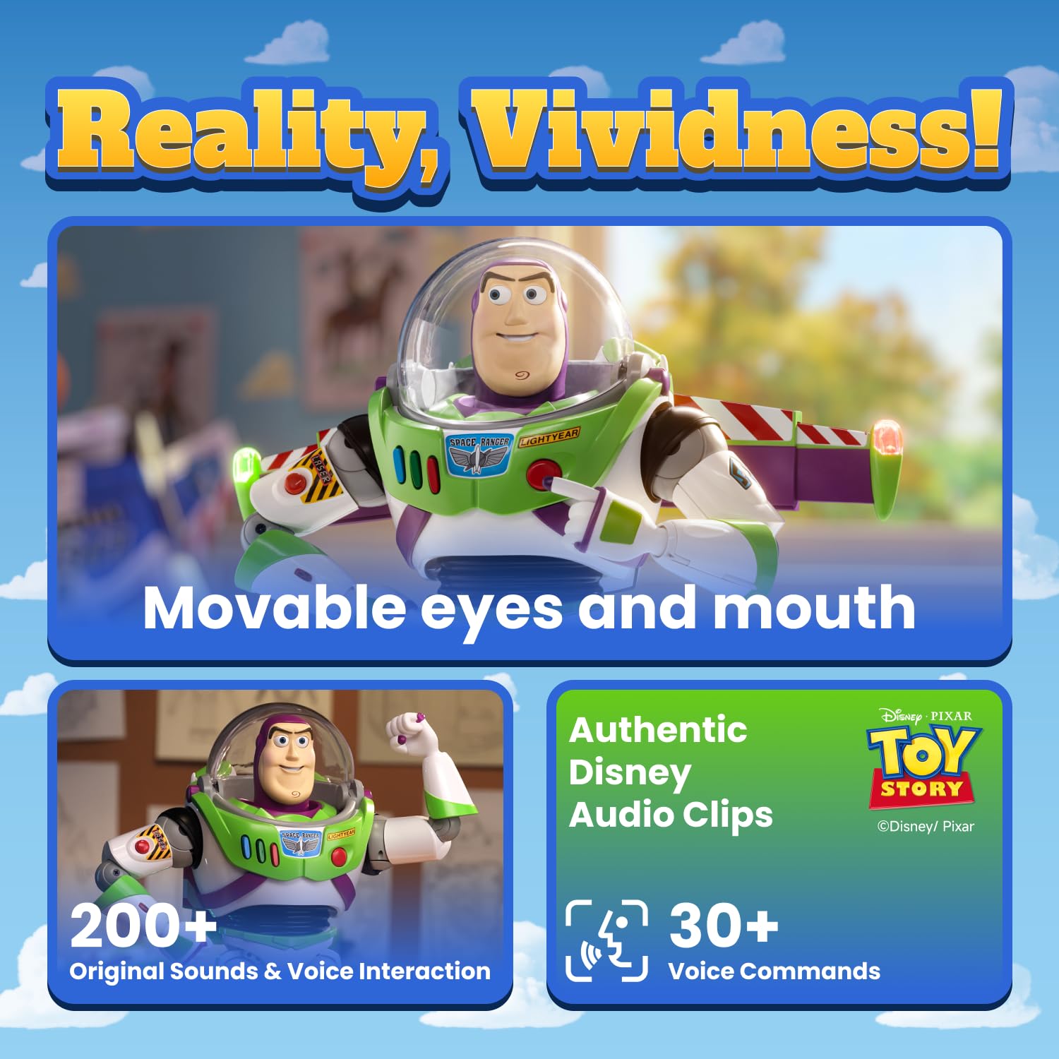 Robosen Toy Story Buzz Lightyear Robot, design per bambini dai 15 anni in su - 37,3 cm (H) Buzz Lightyear da collezione