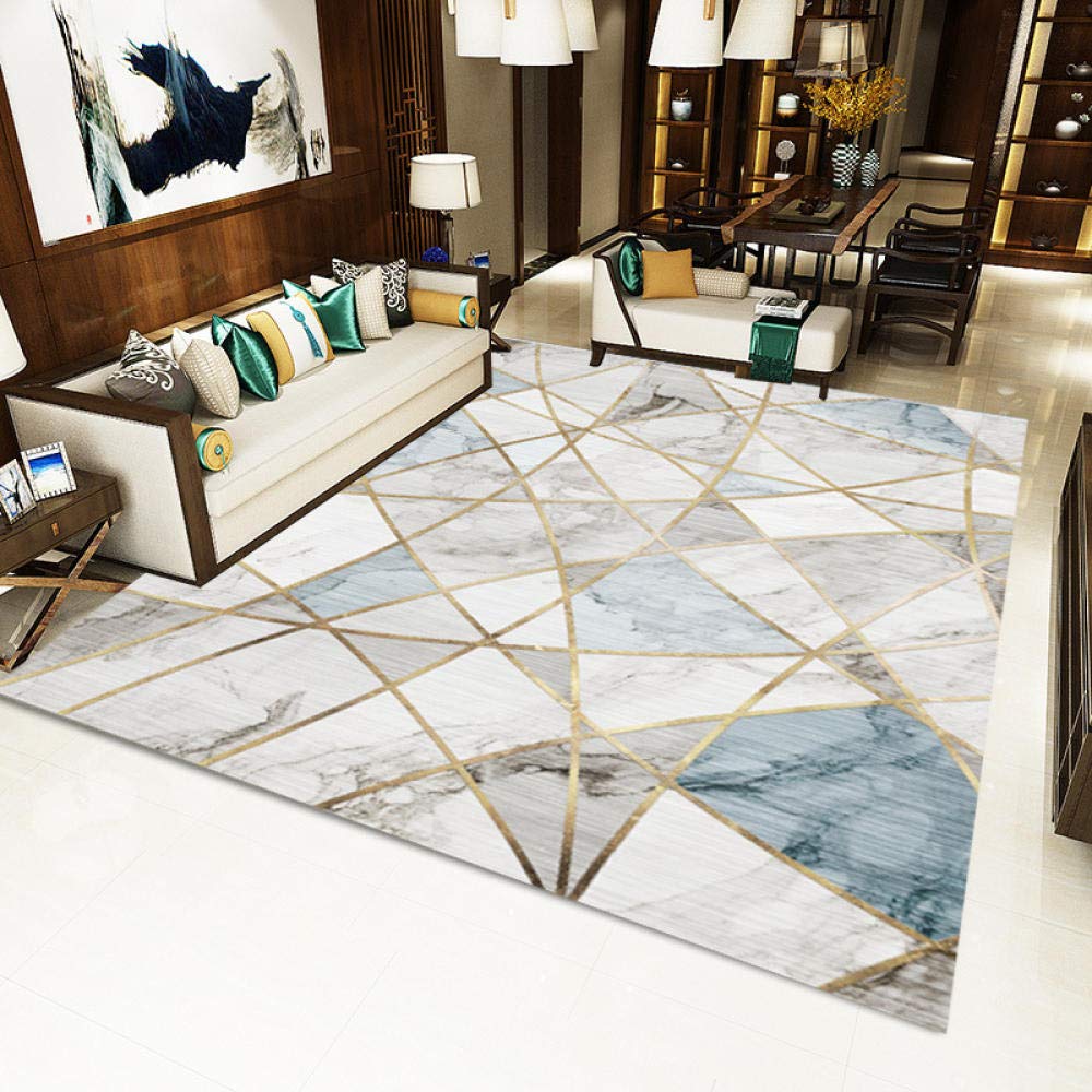 Tapis antidérapant grand salon 200x300 motif marbre chic chambre