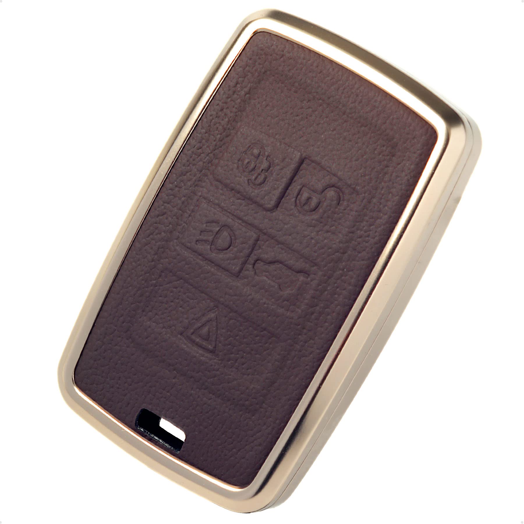 SK CUSTOM Leather and Aluminum Frame Smart Key Case Cover Compatible 2022 Land Rover