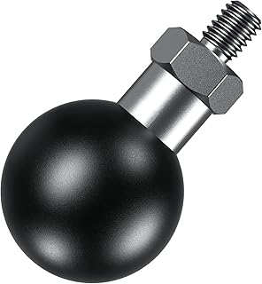 BRCOVAN 1'' Ball Adapter with M6 x 1.0 Threaded Post Compatible with RAM Mounts B Size 1 Inch Ball Double Socket Arm