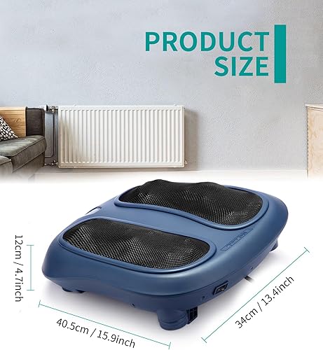 Vista 33 de Nekteck - Masajeador de pies, máquina de masaje mediante calor generado por electricidad, para fascitis plantar, función de calor infrarrojo Negro