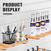 Vista 6 de Ganchos de pared de listones de 4 pulgadas, gancho de pared de listones negros, 25 ganchos para accesorios de panel de pared de listones