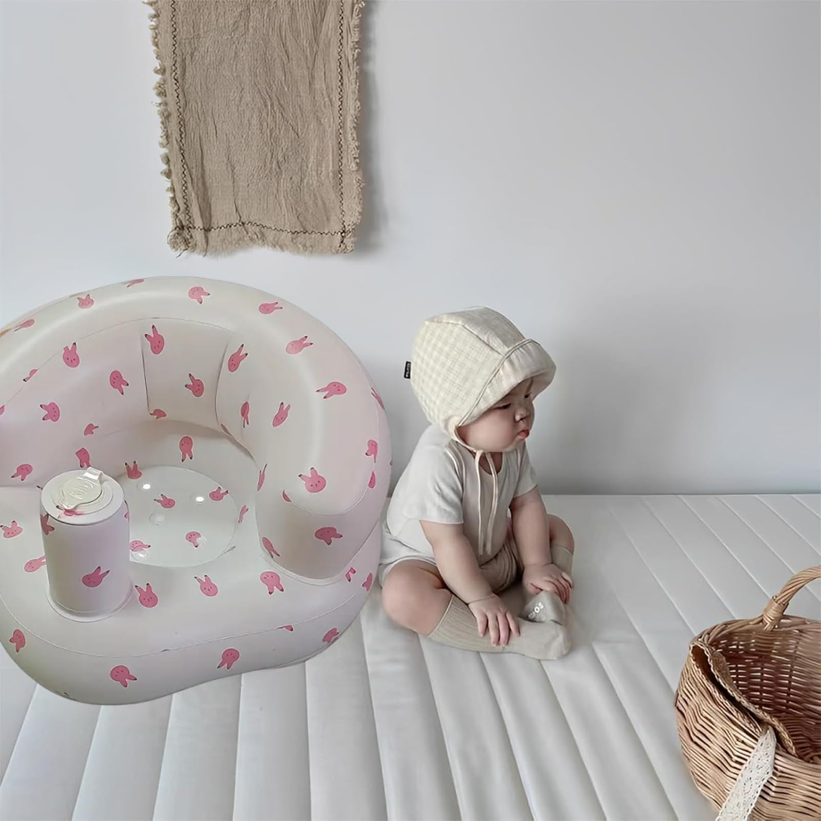 Supporto per la seduta del bambino, gonfiabile, per bambini, per l'apprendimento della seduta, per il pavimento, leggero e portatile, per la schiena del bambino, per l'apprendimento della seduta, per