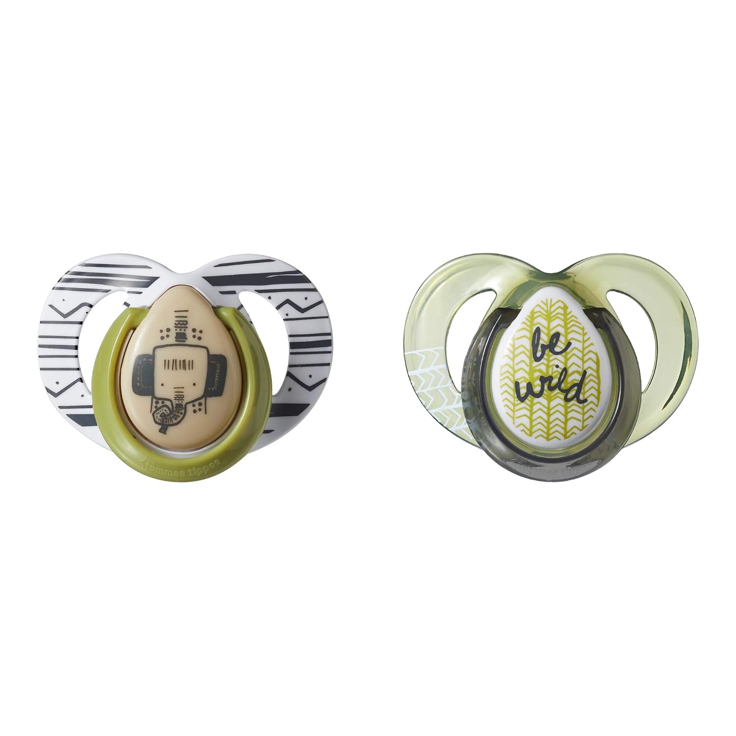 Tommee Tippee Every Day Pacifiers, Symmetrical Design, BPA-Free Silicone Binkies, 6-18m, 2-Count, Colors and Designs Vary