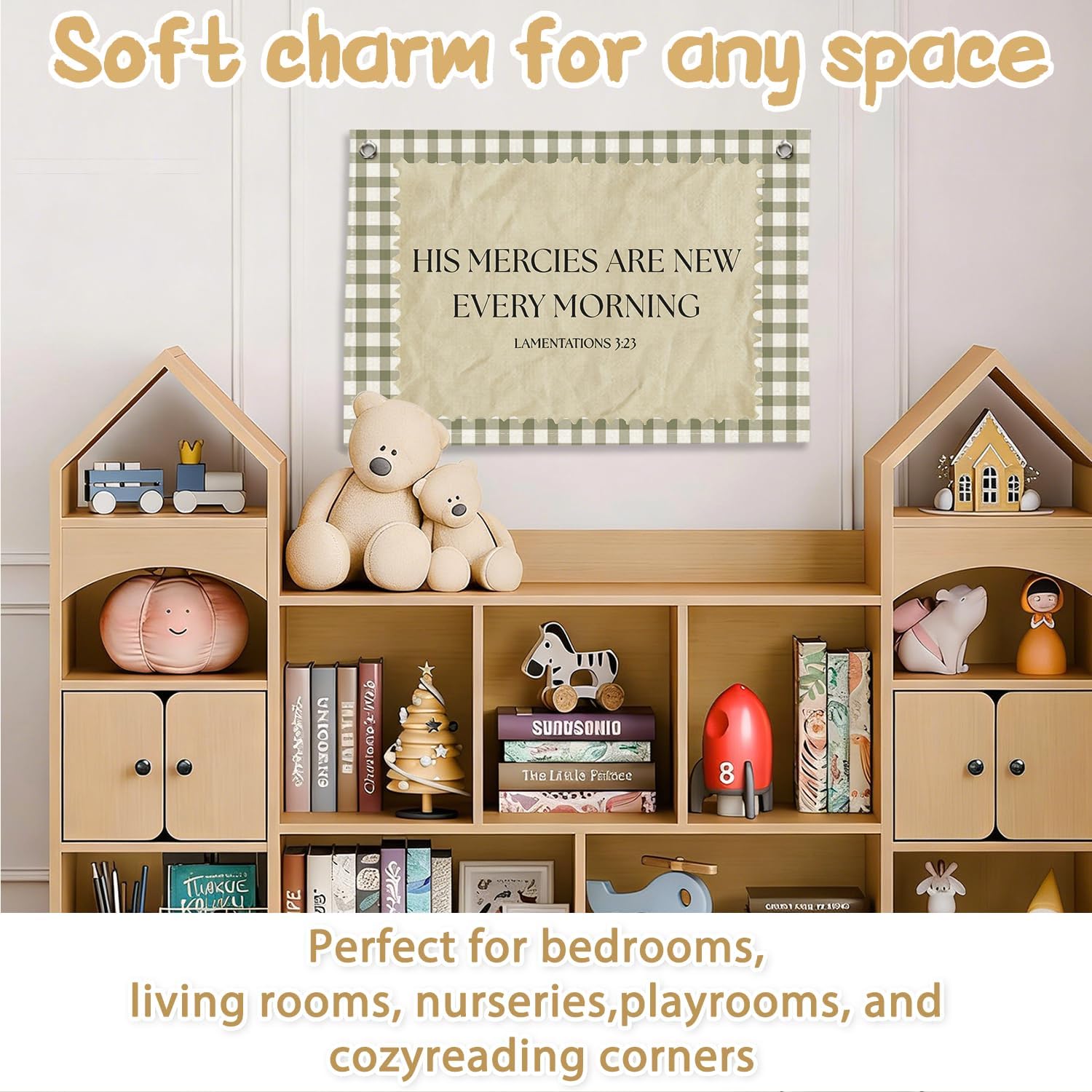 RTXLEZM Christian Nursery Decor, Kids Room Wall Art Decor image 2