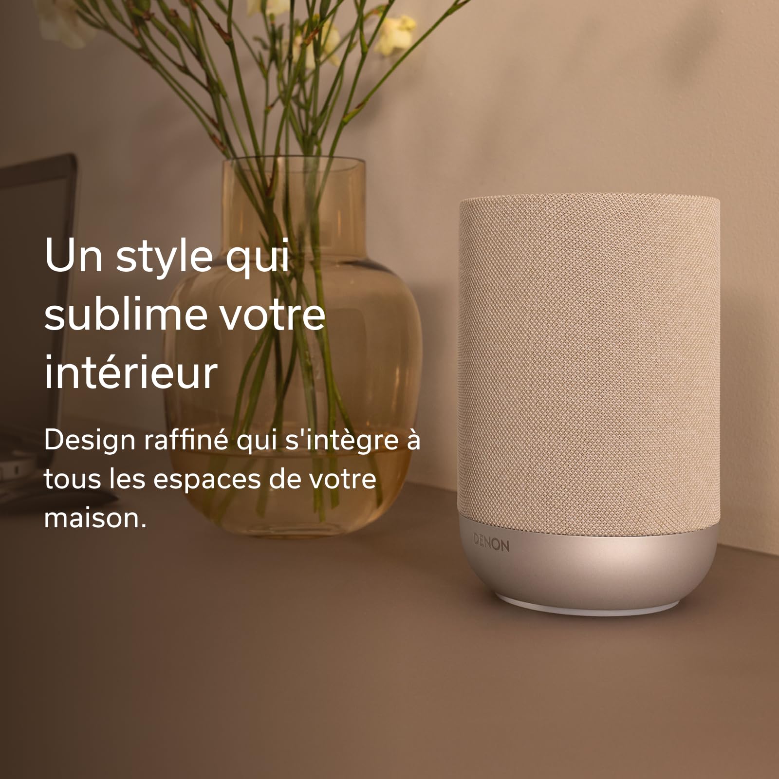 Denon Home 200 Enceinte Bluetooth Connectée avec HEOS, Dolby Atmos Music, WiFi Speaker sans Fil, Enciente Puissante, AirPlay 2, Streaming Haute Résolution - Noir