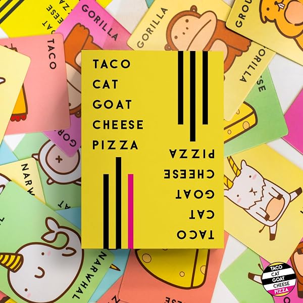 Taco Cat Goat Cheese Pizza Taco Cat Goat Cheese Pizza Wildly Entertaining Card Game for Family and Group Game Night | Easy to Learn and Play with 10-15 Minute Rounds | Fun for Kids, Teens, Adults, and Families | 2-8 Players in use