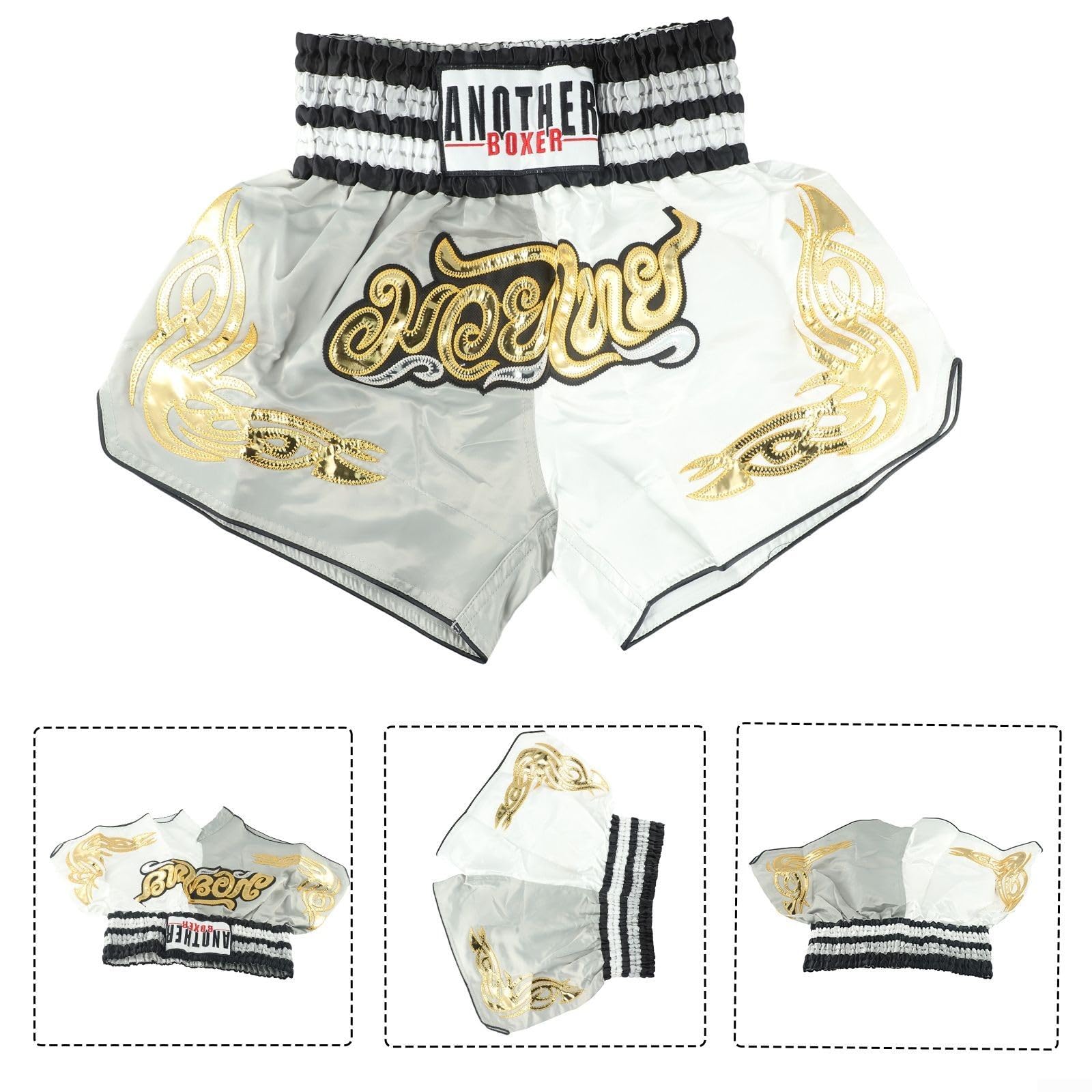 Pantalones cortos de Muay Thai para niños y adultos transpirables con cintura elástica