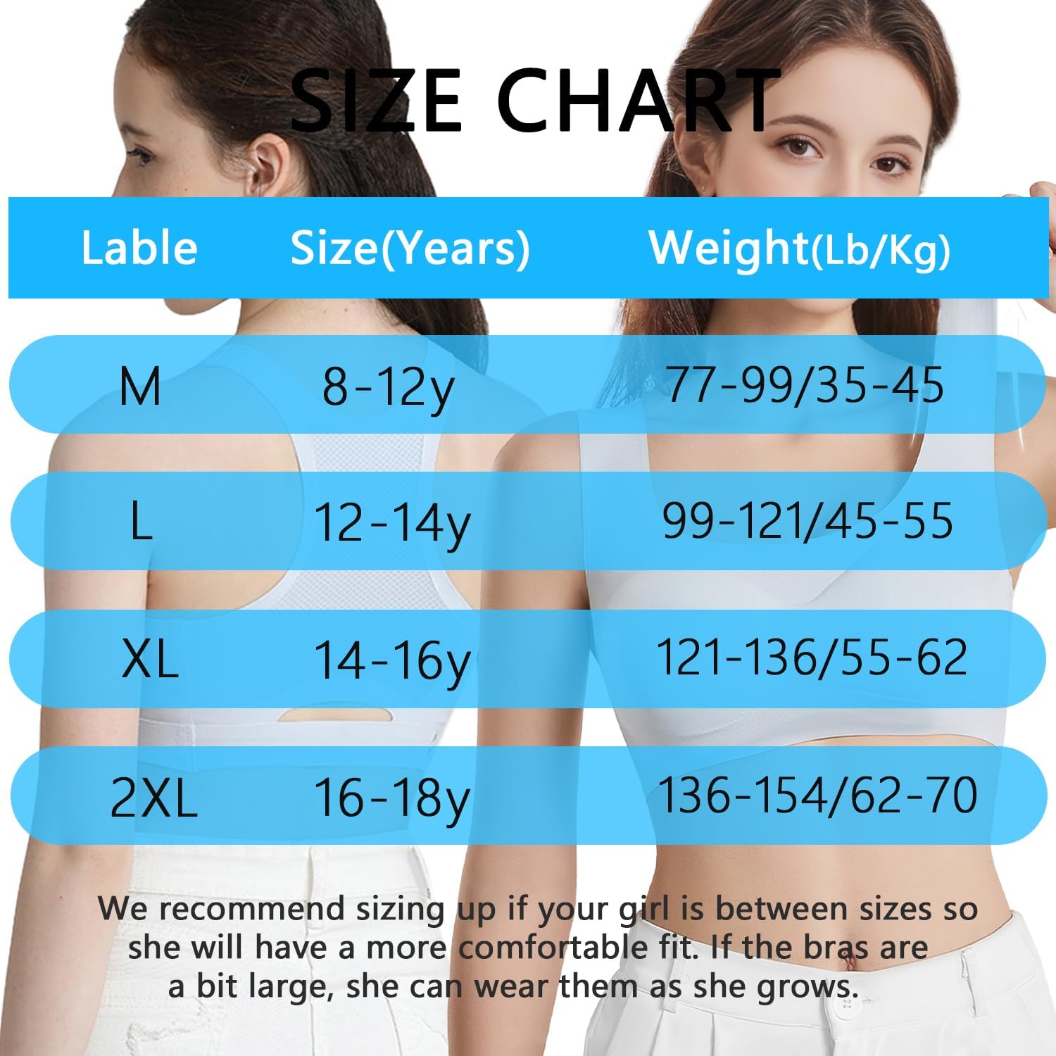 Sujetadores de Entrenamiento para Niñas Bralette con Espalda Cruzada Sin Costuras Levanta la Espalda Ropa Interior Deportiva Chaleco para Correr a Prueba de Golpes con Ligero con Acolchado Extraíble