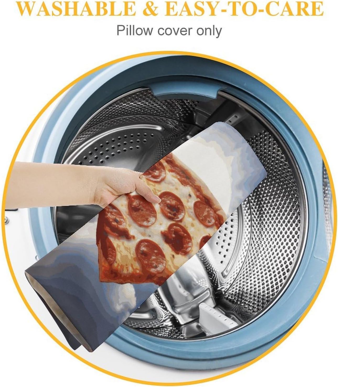 Pizza in The Sky Pillow Cover Square Pillow Case image 4