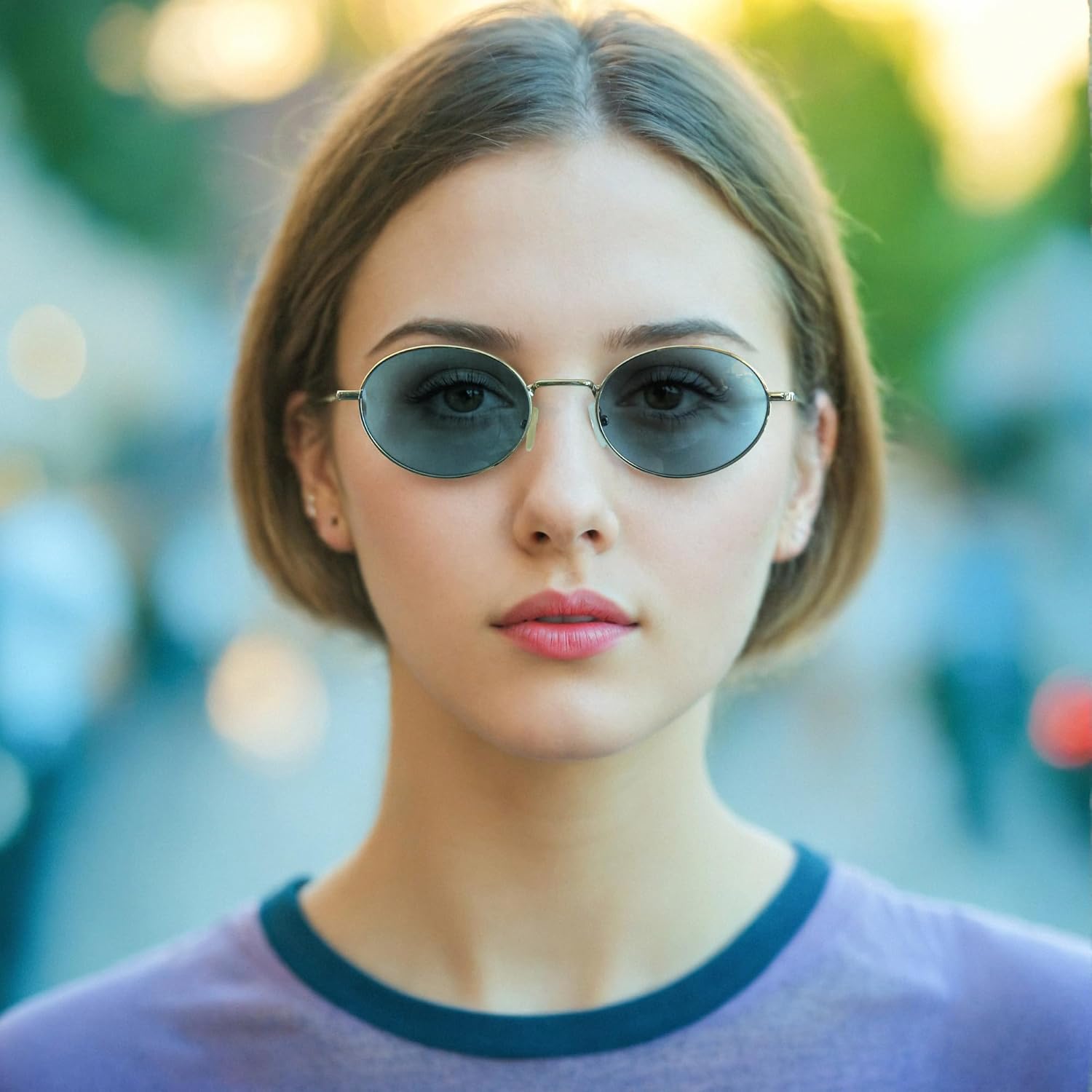 ZENOTTIC Oval Retro Sunglasses for Women Men UV400 Polarized Glasses Unisex Vintage Style Classic Shades - Image 2