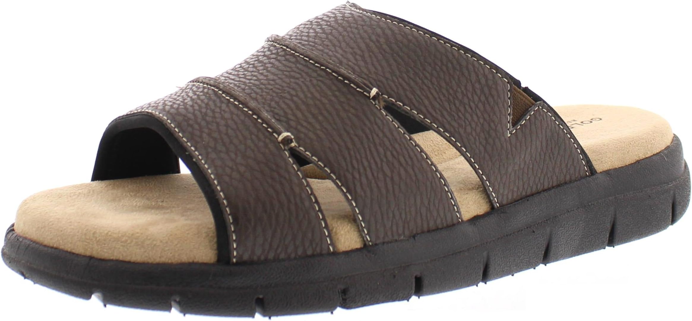 Gold Toe Men's Harbour Casual Outdoor Fisherman Sandal Slip On Open Toe Beach Slides Flats Water Shoes