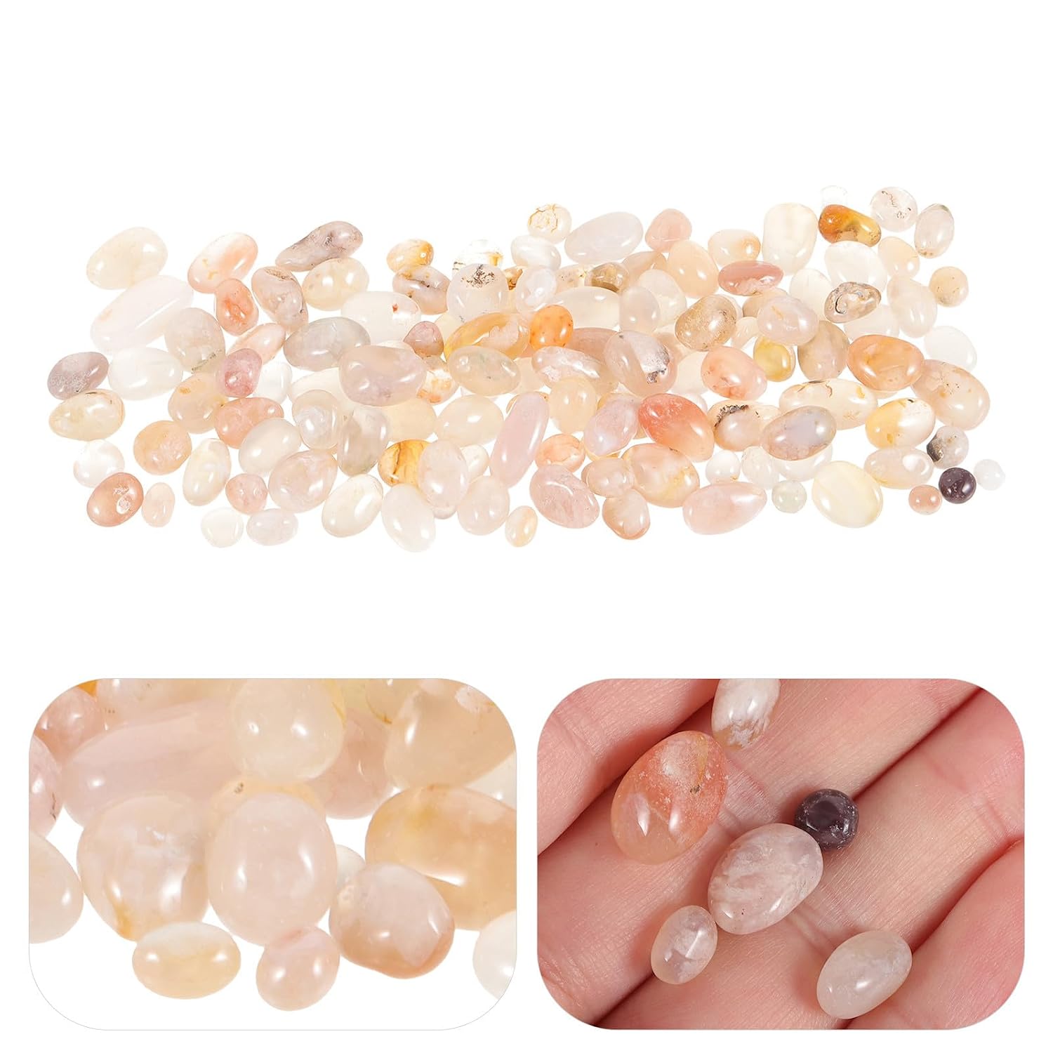 Pebbles for Indoor Plants and Succulents, 1.1 Lbs 5-10mm