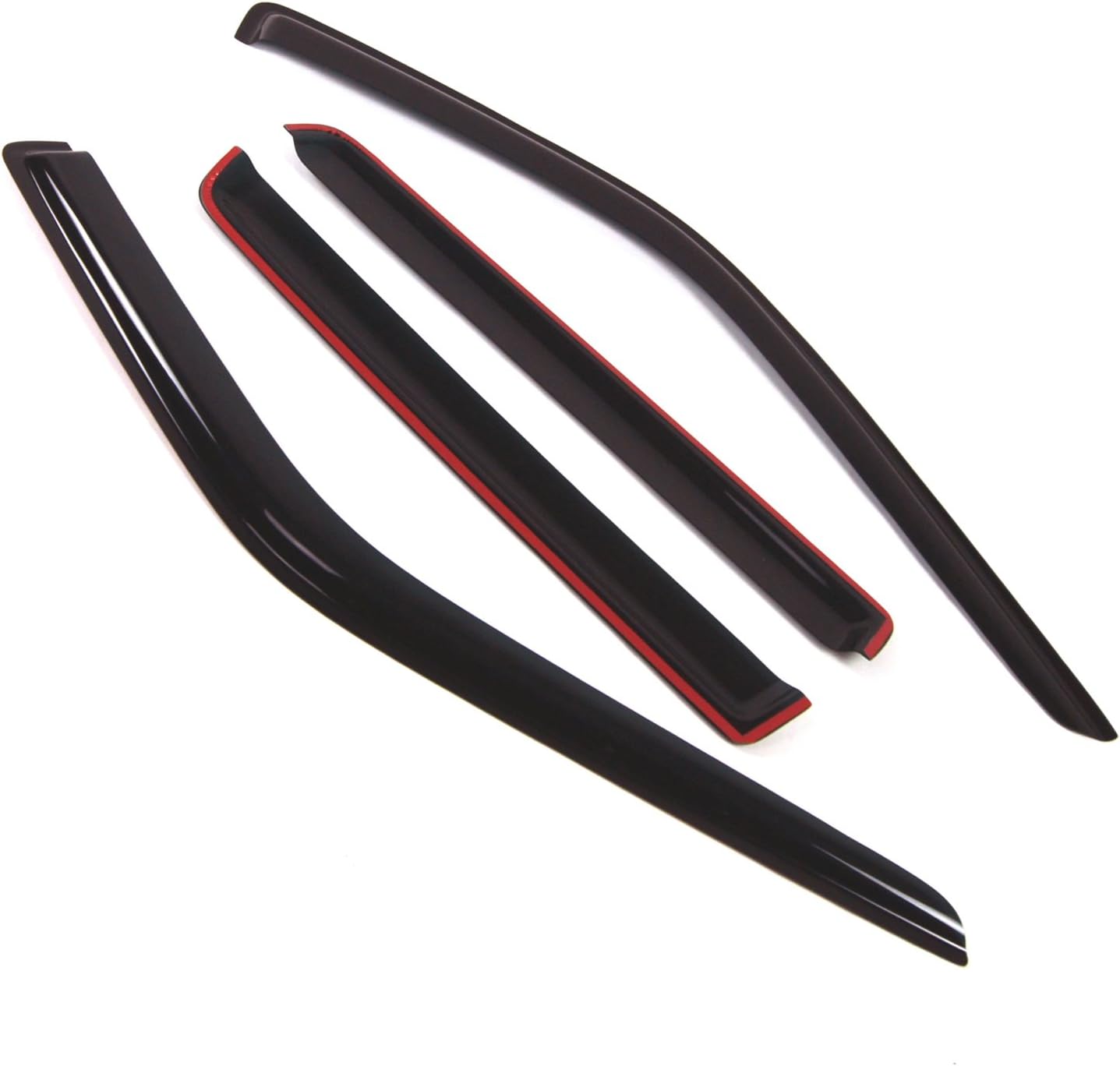 Outside Mount Window Vent Visors Rain Guards Compatible with Jeep Grand Cherokee 1993-1998 | Side Window Wind Deflectors Rain Shields | Black Tinted, 4 Pcs Set, BGWV-269